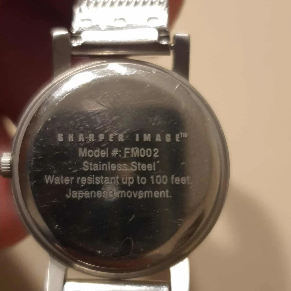 🦋10/$20🦋 Sharper Image FM002 Silver/Grey Stainless Steel Mesh Women's Watch